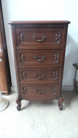 Lovely Petite French Oak Carved Chest Of Drawers | Antique & Vintage | Moonee Ponds Antiques | Australia Wide Delivery