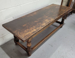 Rustic Oak Coffee Table On Turned Legs | Antique & Vintage | Moonee Ponds Antiques | Australia Wide Delivery