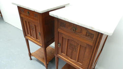 French Arts And Crafts Oak Bedside Cabinets | Antique & Vintage | Moonee Ponds Antiques | Australia Wide Delivery