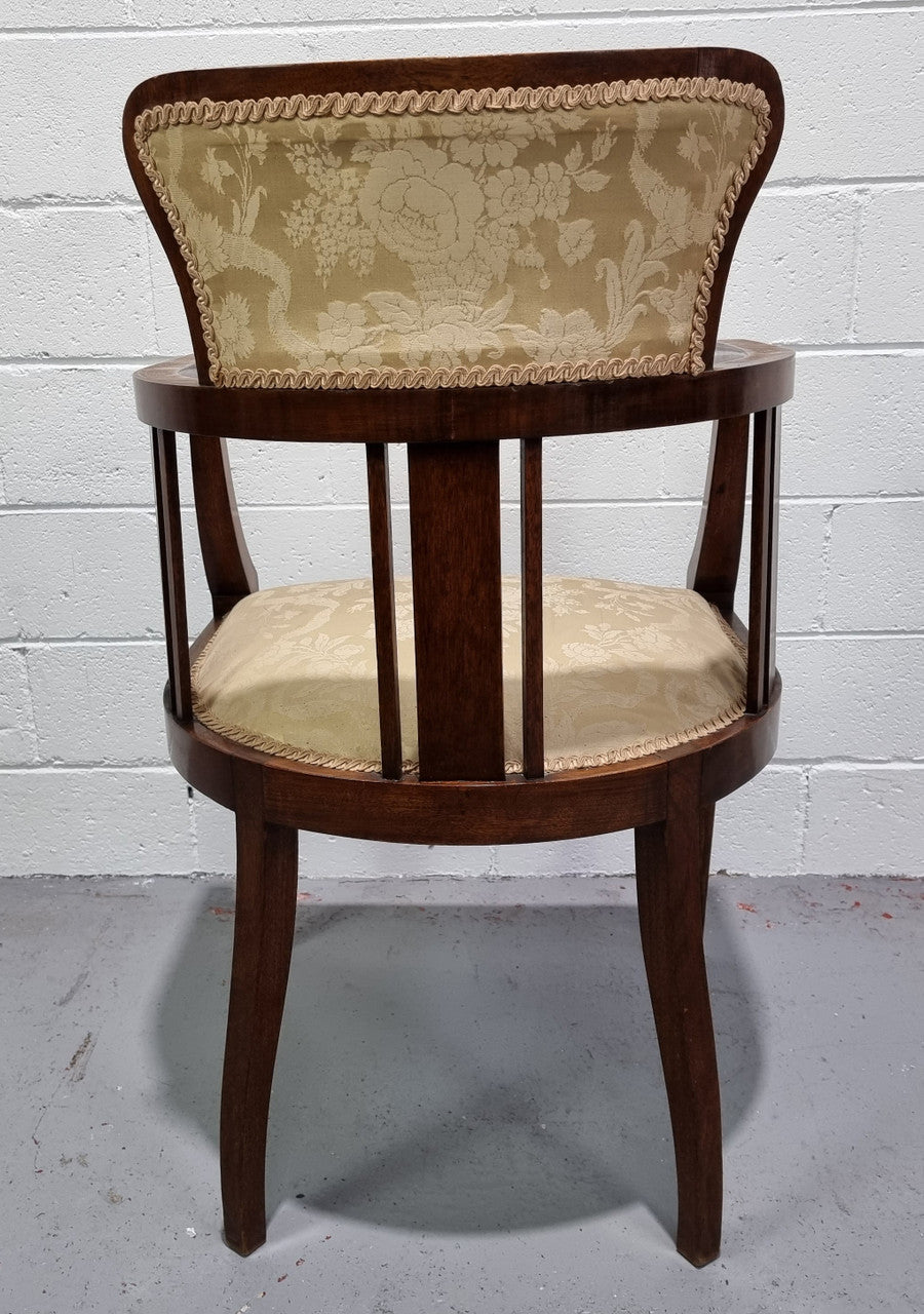 Charming Edwardian Inlaid Walnut Upholstered Armchair | Antique & Vintage | Moonee Ponds Antiques | Australia Wide Delivery