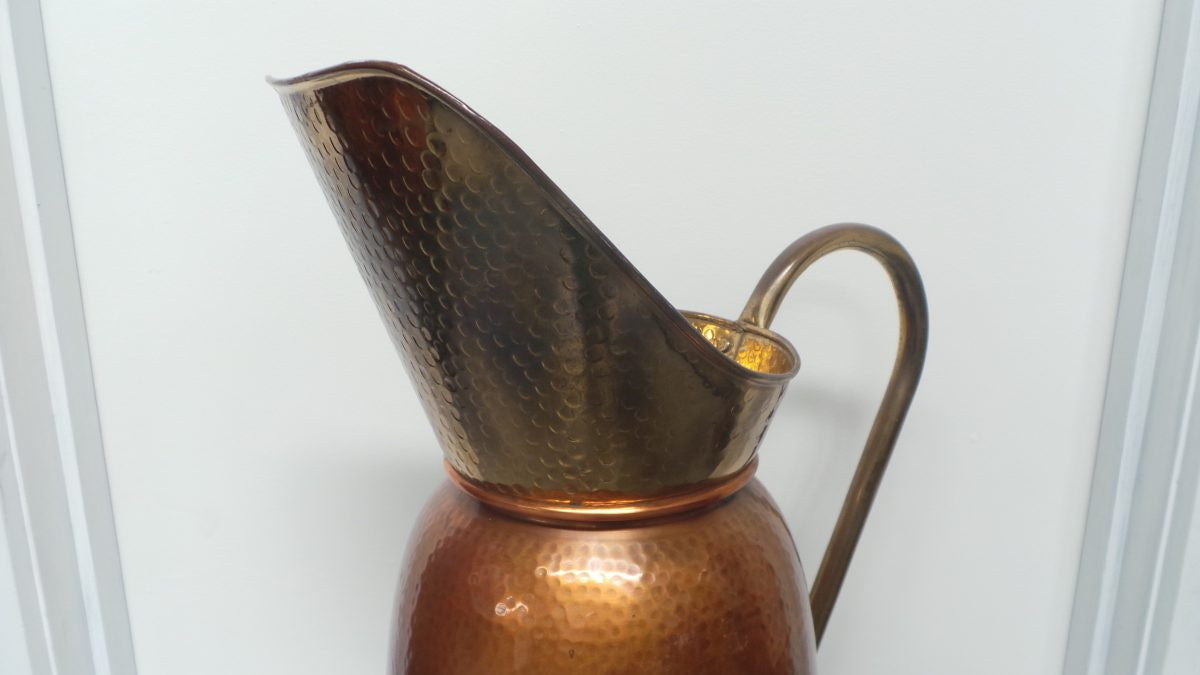 French Copper and Brass Jug
