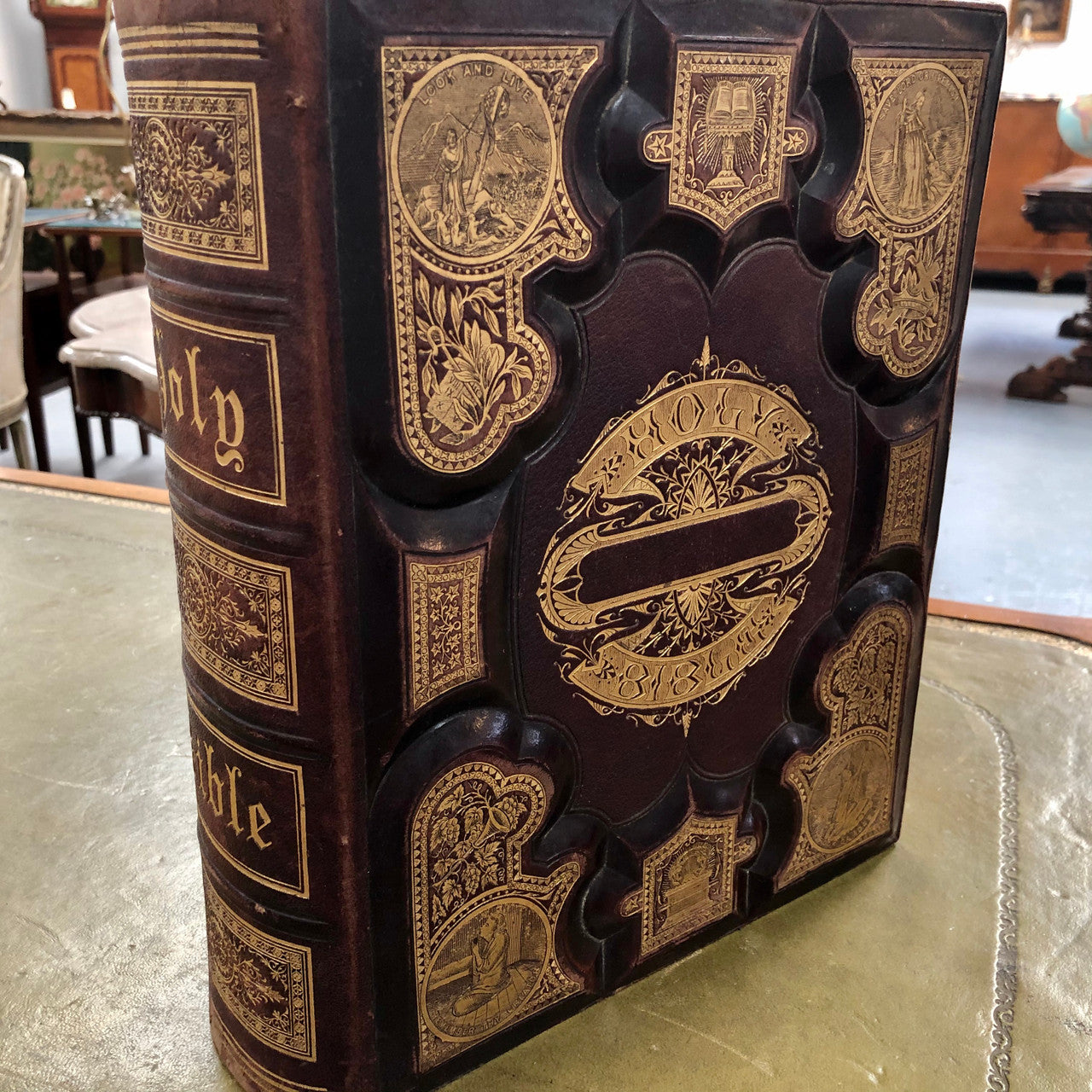 Victorian Holy Bible By Hubbard Bros Philadelphia | Antique & Vintage | Moonee Ponds Antiques | Australia Wide Delivery