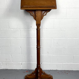 Rare French 19th Century Oak Book Lectern With Superb Detail
