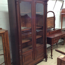 Antique French Walnut Bookcase
