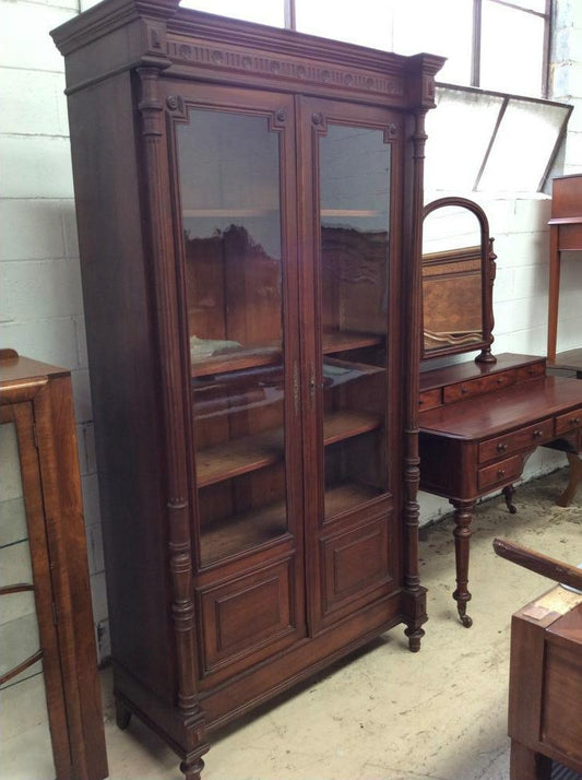 Antique French Walnut Bookcase