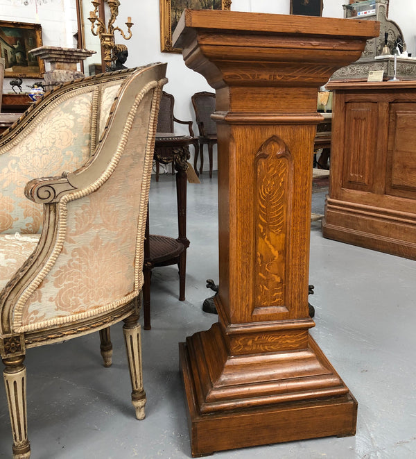 Lovely Antique Faux Oak Pedestal