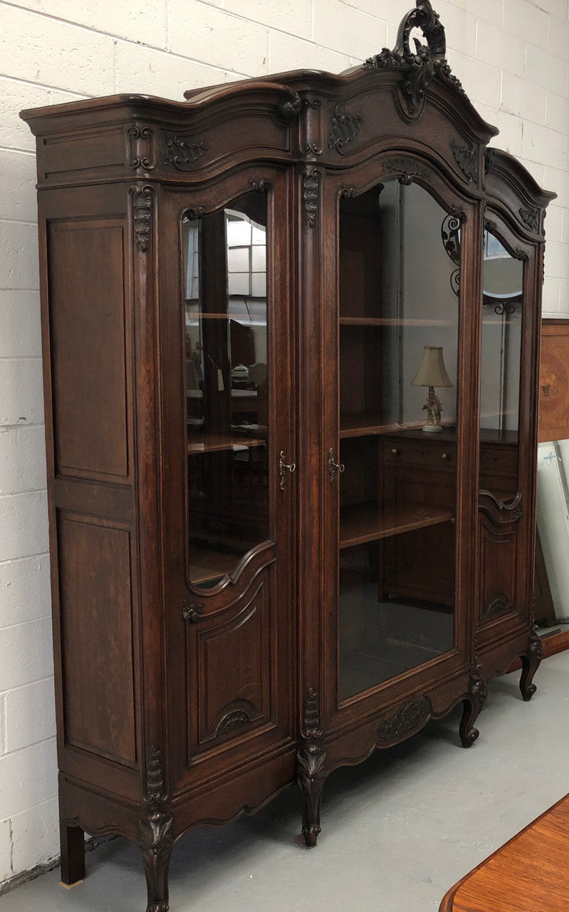 French 19th Century Louis XV Style Three Door Bookcase | Antique & Vintage | Moonee Ponds Antiques | Australia Wide Delivery