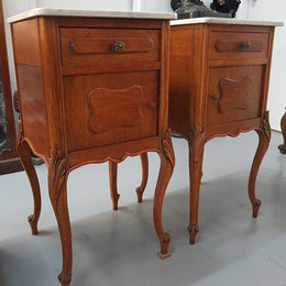 Pair of French Louis XVI Style Bedside Cabinets