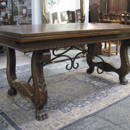 French Oak Spanish Style Dining Table