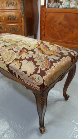 Antique French Louis XV Style Tapestry Stool | Antique & Vintage | Moonee Ponds Antiques | Australia Wide Delivery