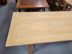 French Raw Oak Stretcher Based Refectory Table | Antique & Vintage | Moonee Ponds Antiques | Australia Wide Delivery