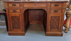 Superb French Oak Beautifully Carved Desk | Antique & Vintage | Moonee Ponds Antiques | Australia Wide Delivery