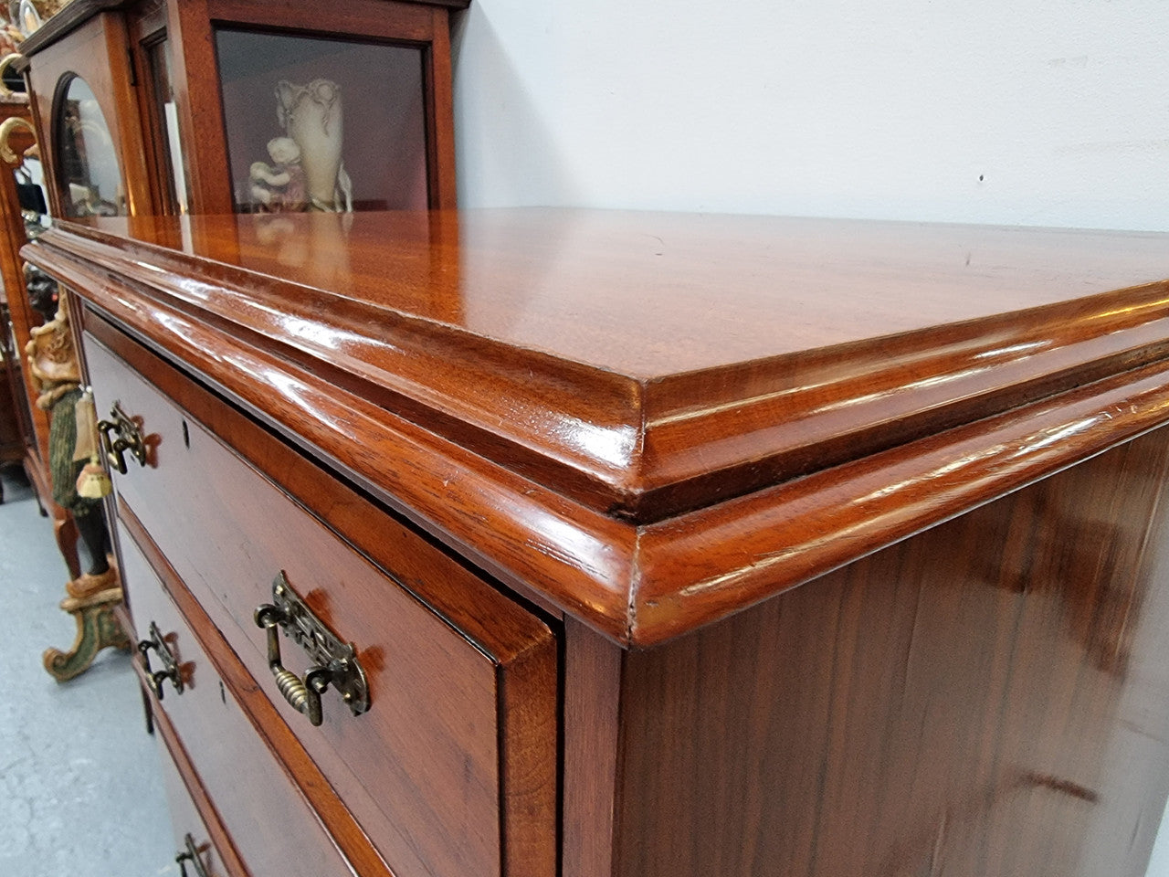 Antique English Walnut Tallboy- Chest of Drawers