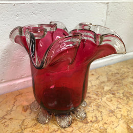 Victorian Ruby Glass Vase