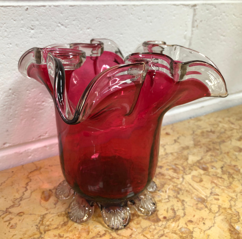 Victorian Ruby Glass Vase