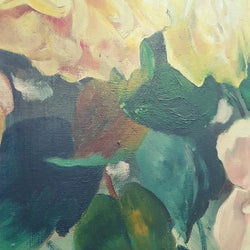 French Floral Painting Of Roses On Canvas | Antique & Vintage | Moonee Ponds Antiques | Australia Wide Delivery