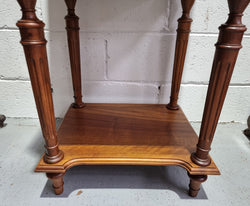 French Walnut Louis XVI Style Single Bedside Cabinet Rouge Marble Top | Antique & Vintage | Moonee Ponds Antiques | Australia Wide Delivery