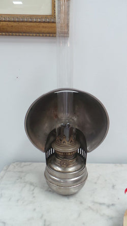 Antique Kerosene Metal Lamp With Reflector | Antique & Vintage | Moonee Ponds Antiques | Australia Wide Delivery