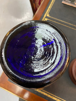 Large Edwardian Bristol Blue & Gilt Enamelled Vase | Antique & Vintage | Moonee Ponds Antiques | Australia Wide Delivery