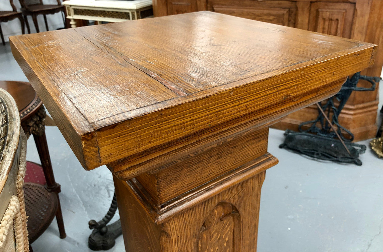 Lovely Antique Faux Oak Pedestal