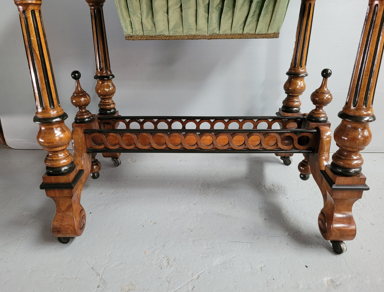 French 19th Century Mahogany & Ebonised Sewing-Work Table | Antique & Vintage | Moonee Ponds Antiques | Australia Wide Delivery