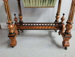 French 19th Century Mahogany & Ebonised Sewing-Work Table | Antique & Vintage | Moonee Ponds Antiques | Australia Wide Delivery