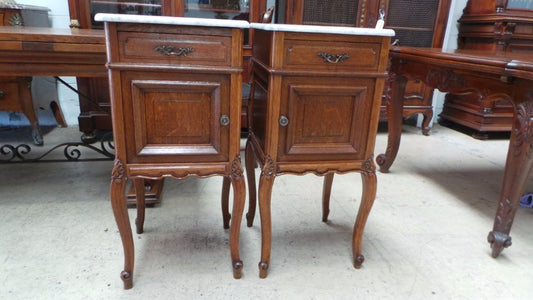 Pair of French oak Bedside Cabinets-4