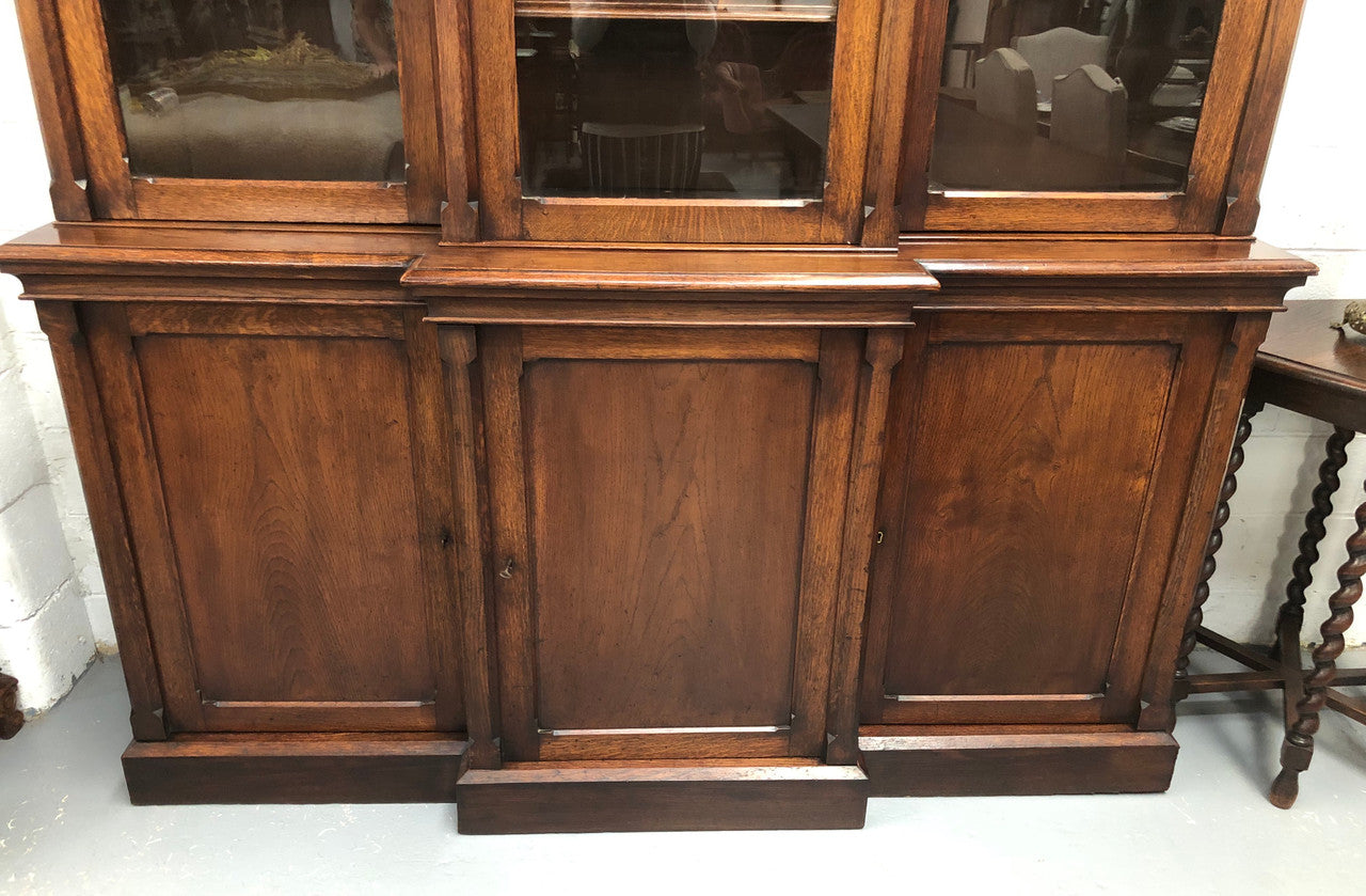 Amazing Six Door Oak English Bookcase | Antique & Vintage | Moonee Ponds Antiques | Australia Wide Delivery