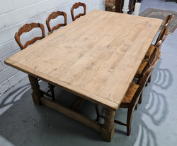French Country Style Bleached Oak Farmhouse Table | Antique & Vintage | Moonee Ponds Antiques | Australia Wide Delivery