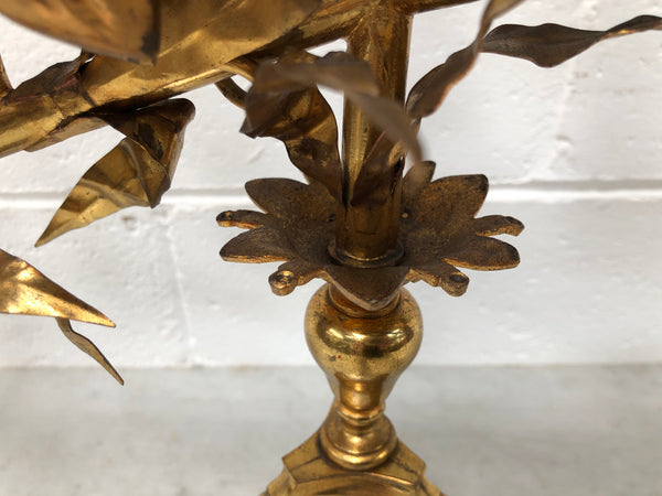 Fabulous & Highly Decorative Set Of Three French Brass Candelabras