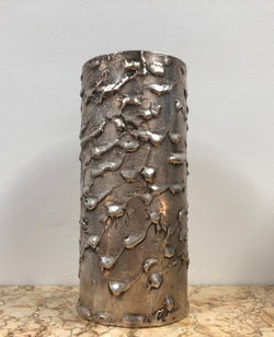 Signed Ernst Fries Textured Australian Handcrafted Metal Vase | Antique & Vintage | Moonee Ponds Antiques | Australia Wide Delivery