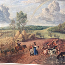 Large Oil Painting Rural Landscape