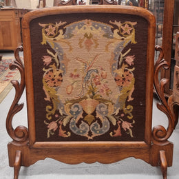 Appealing Hand Stitched Embroidered Wooden Framed Fire screen