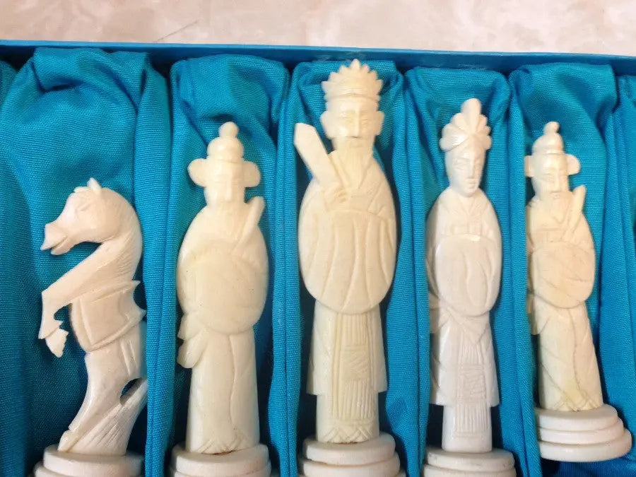 Old Chinese Ox Bone Chess Set | Antique & Vintage | Moonee Ponds Antiques | Australia Wide Delivery