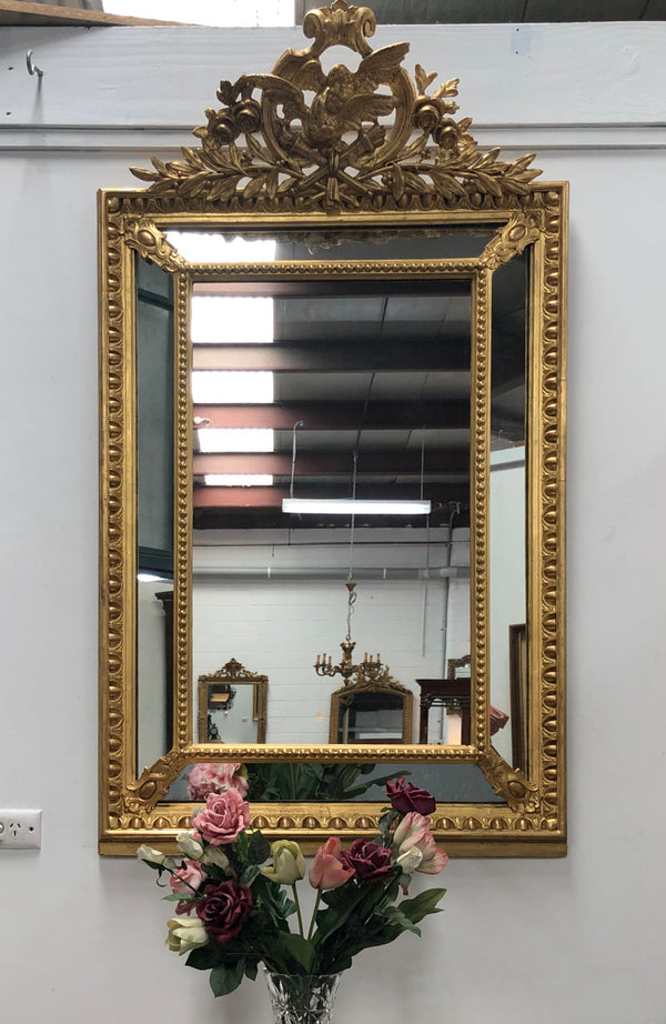 Beautiful French 19th Century Cushion Mirror