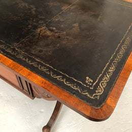 Regency Style 19th Century Leather Top Bureau