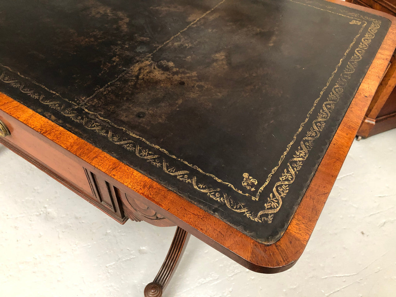Regency Style 19th Century Leather Top Bureau | Antique & Vintage | Moonee Ponds Antiques | Australia Wide Delivery