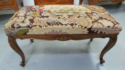 Antique French Louis XV Style Tapestry Stool | Antique & Vintage | Moonee Ponds Antiques | Australia Wide Delivery