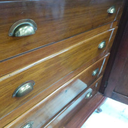 Australian Black Wood Art Deco Cabinet With Internal Storage