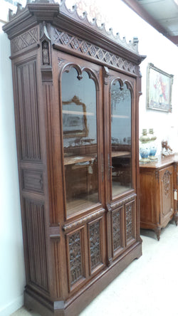Rare Antique Gothic Style Bookcase | Antique & Vintage | Moonee Ponds Antiques | Australia Wide Delivery