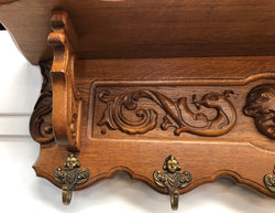 French Oak Hanging Wall Rack | Antique & Vintage | Moonee Ponds Antiques | Australia Wide Delivery