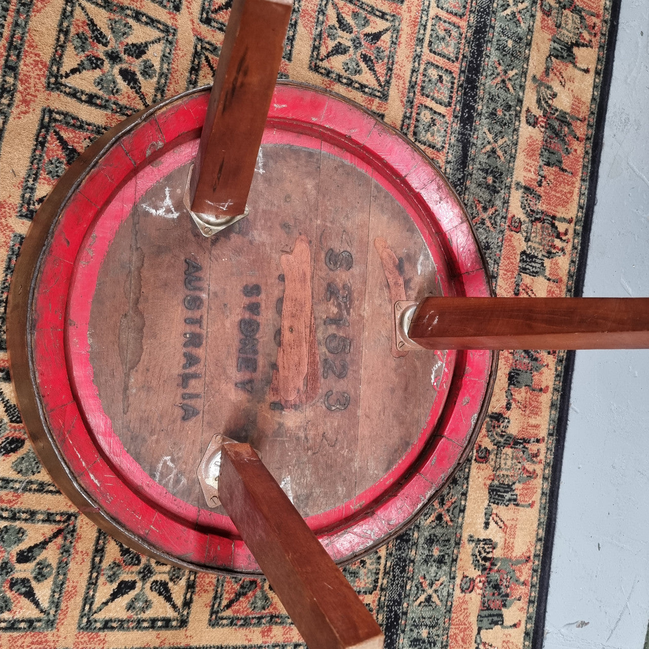 Vintage Hand Crafted Barrel Coffee Table | Antique & Vintage | Moonee Ponds Antiques | Australia Wide Delivery