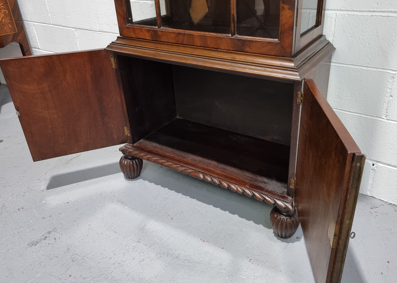 Antique Edwardian Walnut and Figured Walnut Display Cabinet | Antique & Vintage | Moonee Ponds Antiques | Australia Wide Delivery