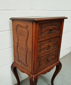 Antique French Oak Louis XV Style 3 Drawer Bedside Cupboard | Antique & Vintage | Moonee Ponds Antiques | Australia Wide Delivery