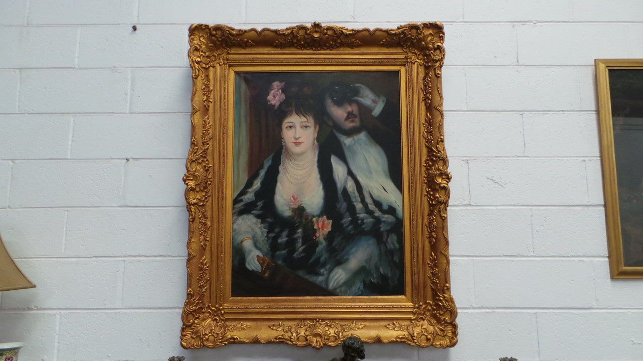 Beautifully Gilt Framed Antique Oil On Canvas By Van Damme