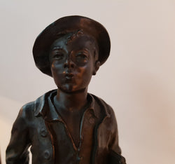 French Bronze Statue Of A School Boy | Antique & Vintage | Moonee Ponds Antiques | Australia Wide Delivery