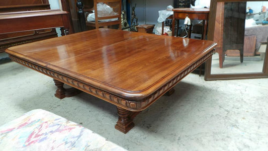 Grand Sized French Walnut Coffee Table Conversion