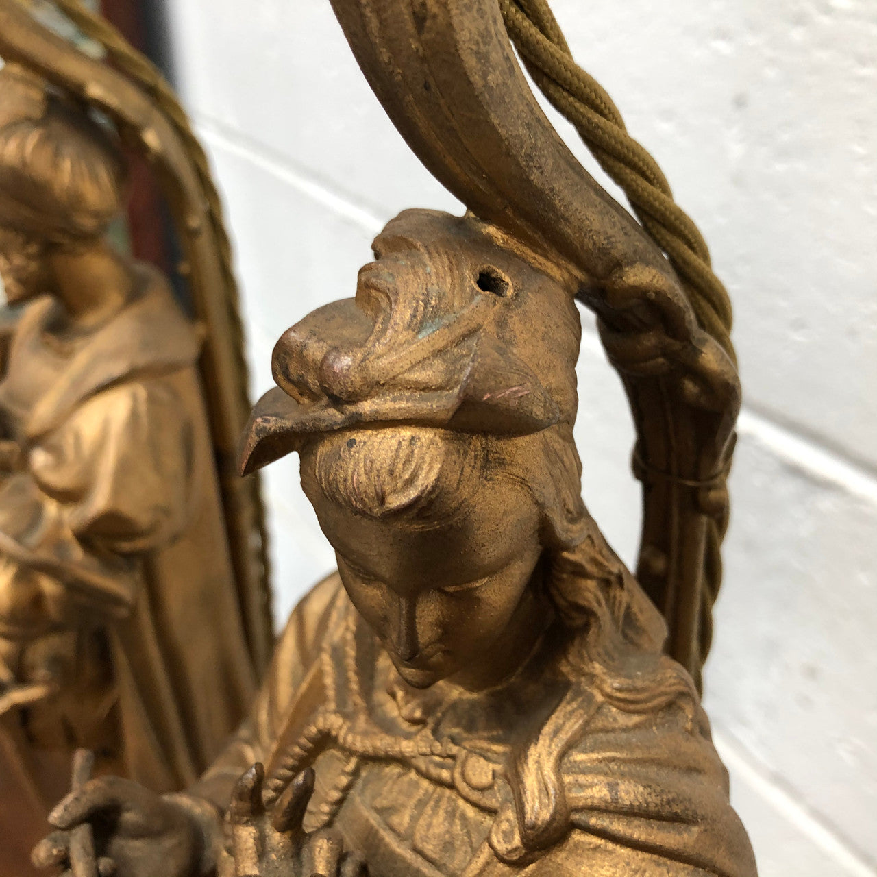 Fabulous Pair Of French Gilt Metal Table Lamps Of "The Artist" & "The Sculptor" | Antique & Vintage | Moonee Ponds Antiques | Australia Wide Delivery