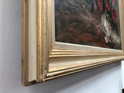 Lovely Floral Oil Painting On Canvas | Antique & Vintage | Moonee Ponds Antiques | Australia Wide Delivery