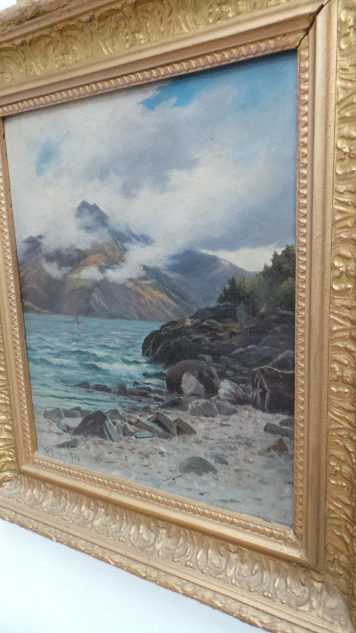 Beautiful Framed Oil On Board Landscape | Antique & Vintage | Moonee Ponds Antiques | Australia Wide Delivery